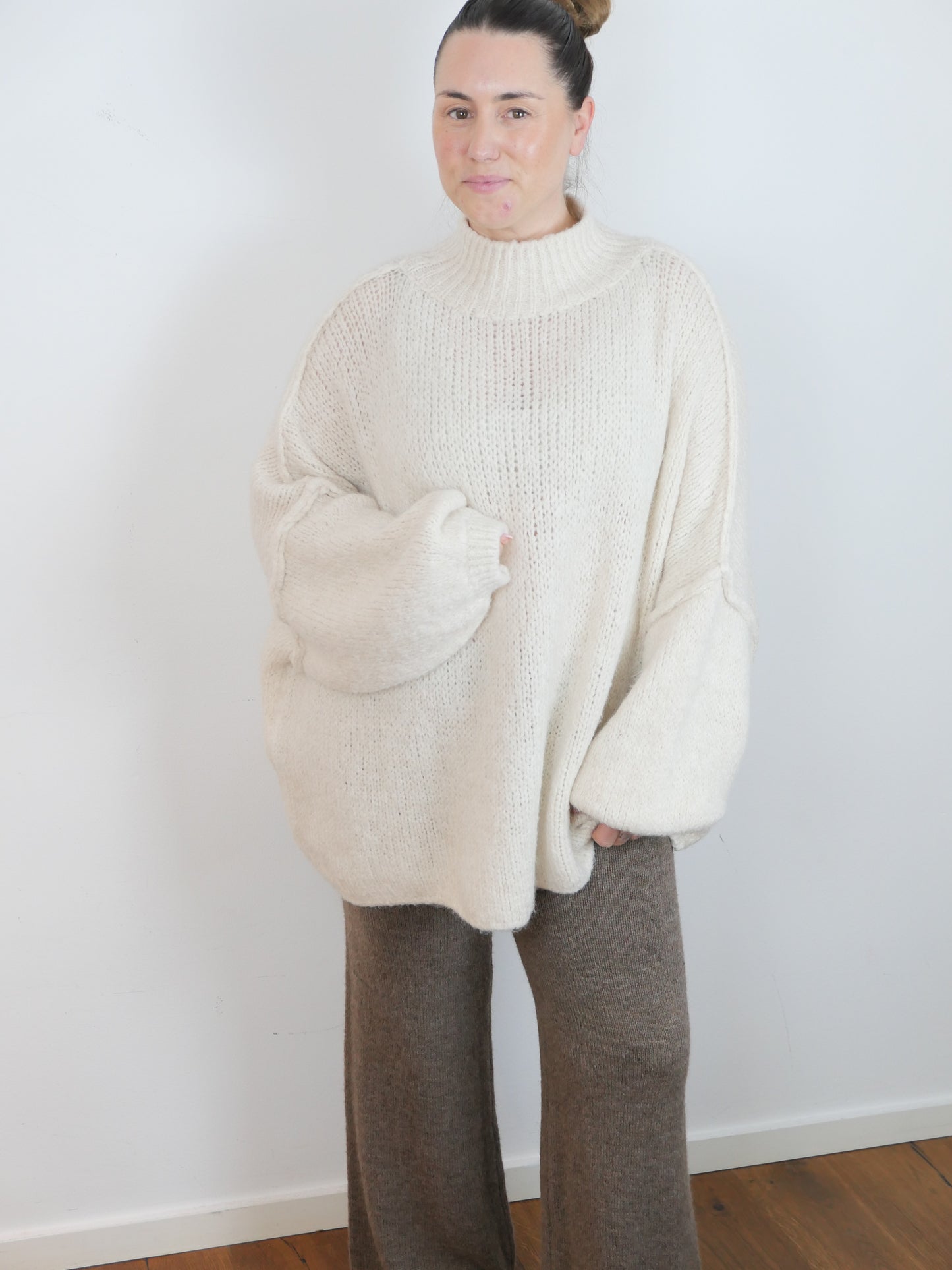THE COZY PULLOVER Strickpullover Creme
