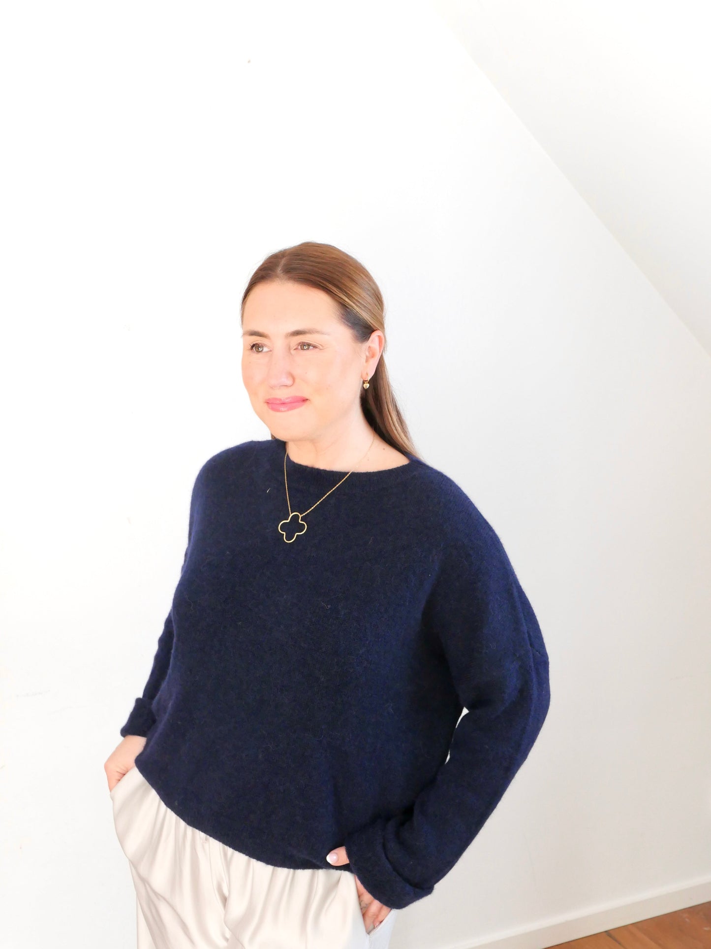 ALBA Alpaka Pullover Navi - Bylillysophie.com⎢Mode & Accessoires