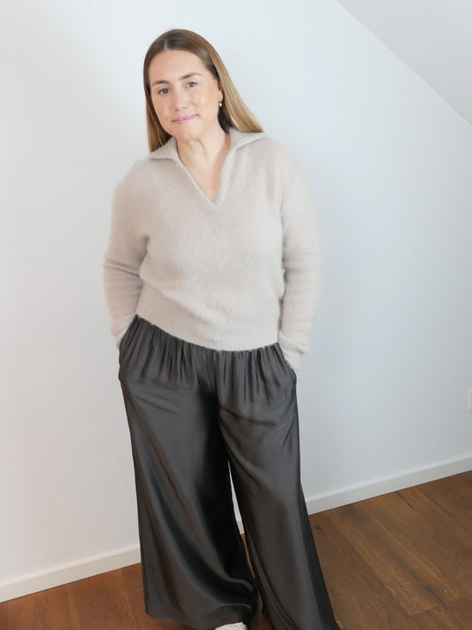 ARIA Satinhose tiefes Braun - Bylillysophie.com⎢Mode & Accessoires