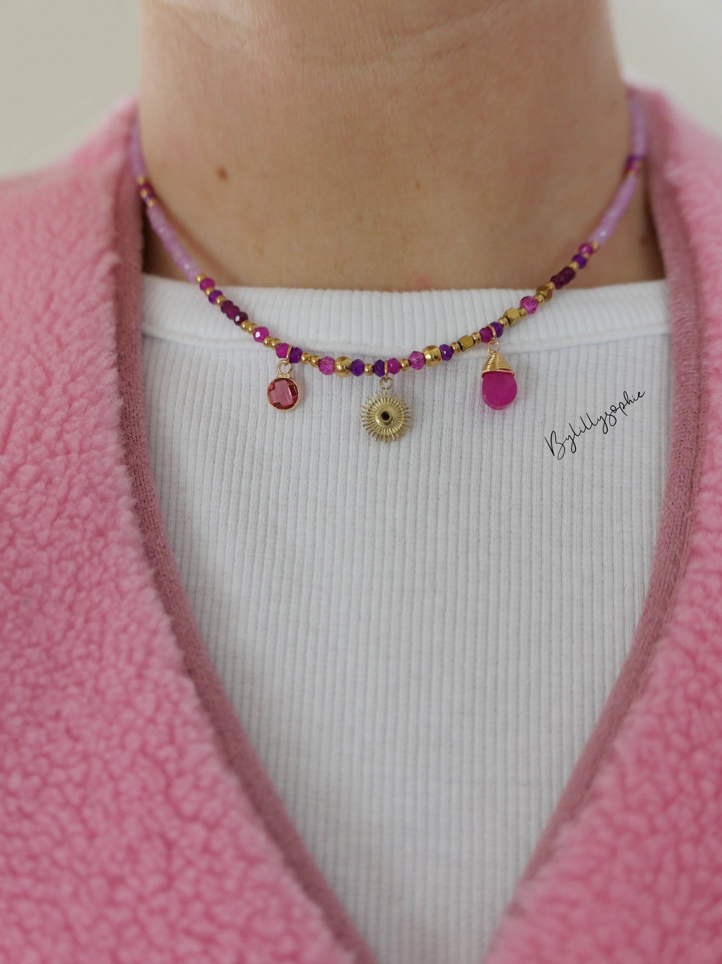 BERRY Halskette Pink - Bylillysophie
