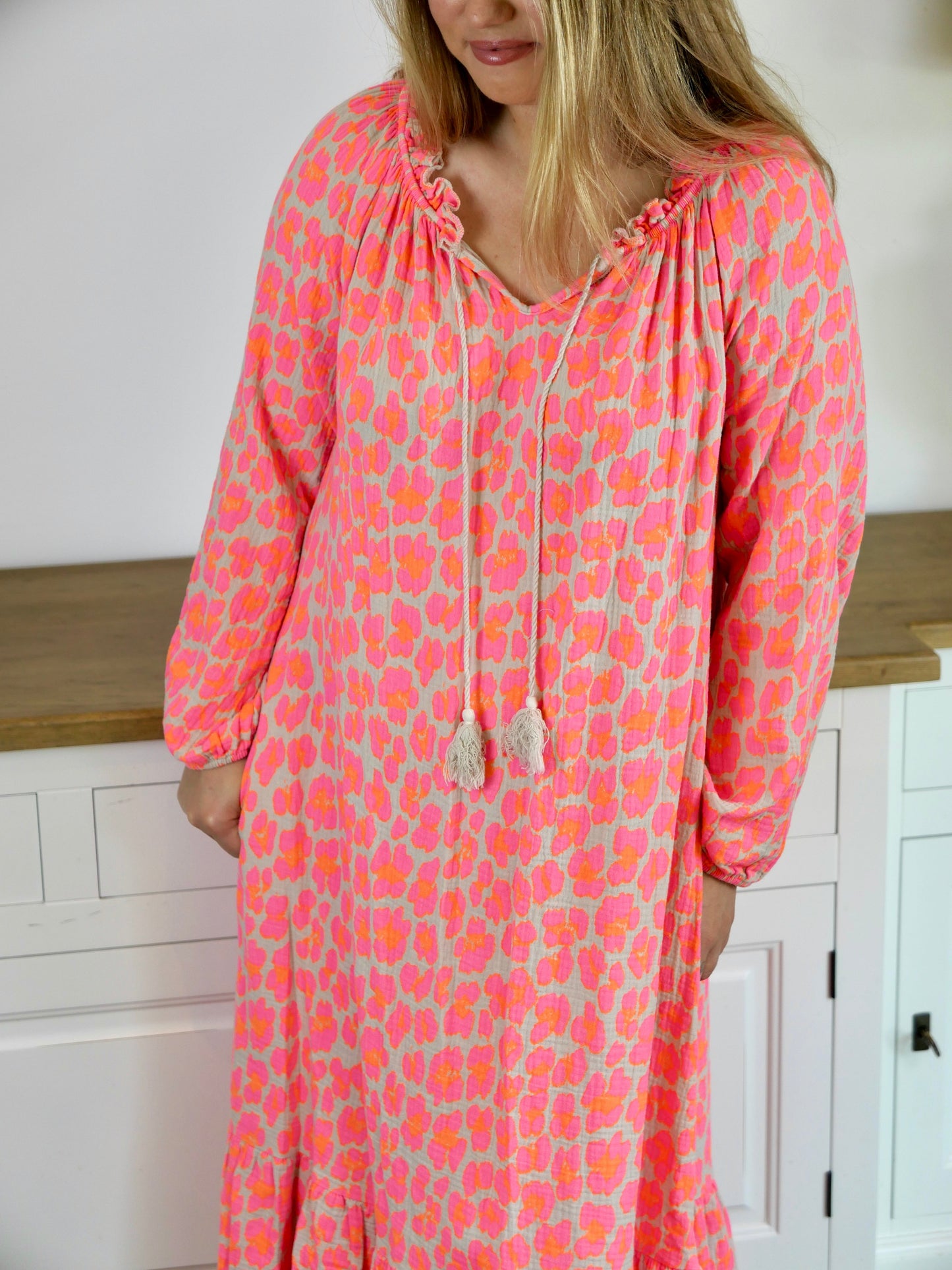 BOHO VIBES Maxikleid Orange Pink - Bylillysophie.com⎢Mode & Accessoires