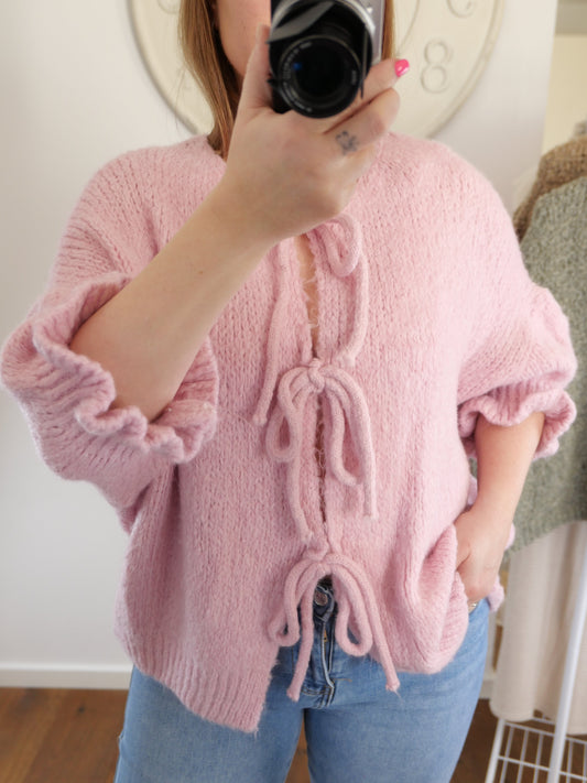 BOW Cardigan 3/4 Arm - Bylillysophie