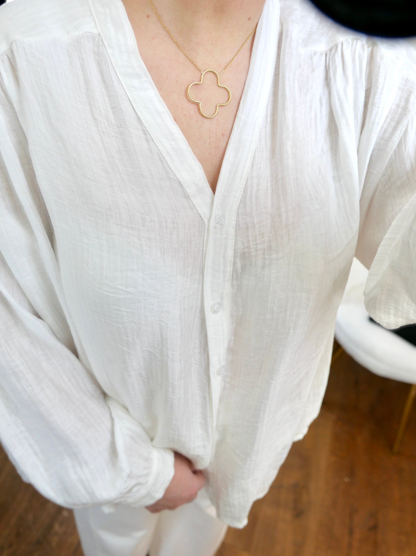 CARRY Bluse Weiss - Bylillysophie