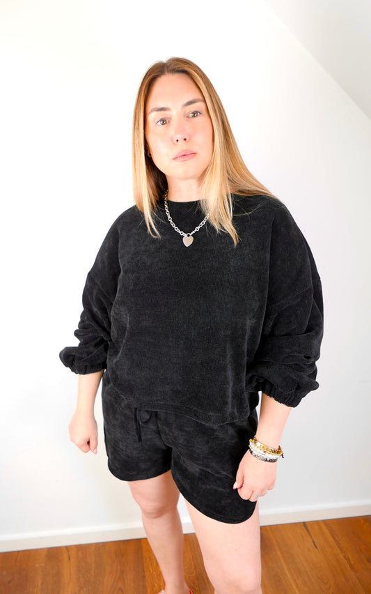 CHUNKY Sweatshirt+Shorts SET Schwarz - Bylillysophie