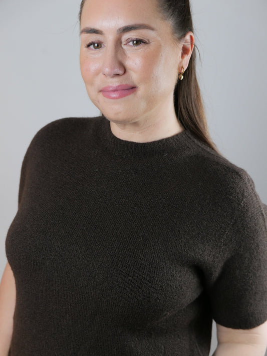 CLÈA Alpaka Shirt Schoko - Bylillysophie.com⎢Mode & Accessoires