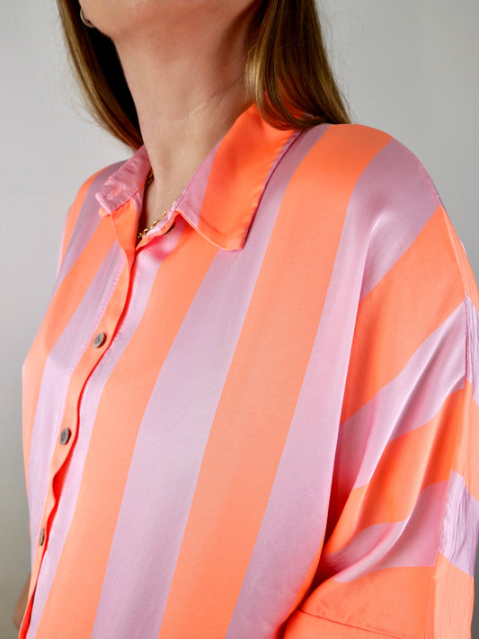 CORAL Stripes Bluse - Bylillysophie