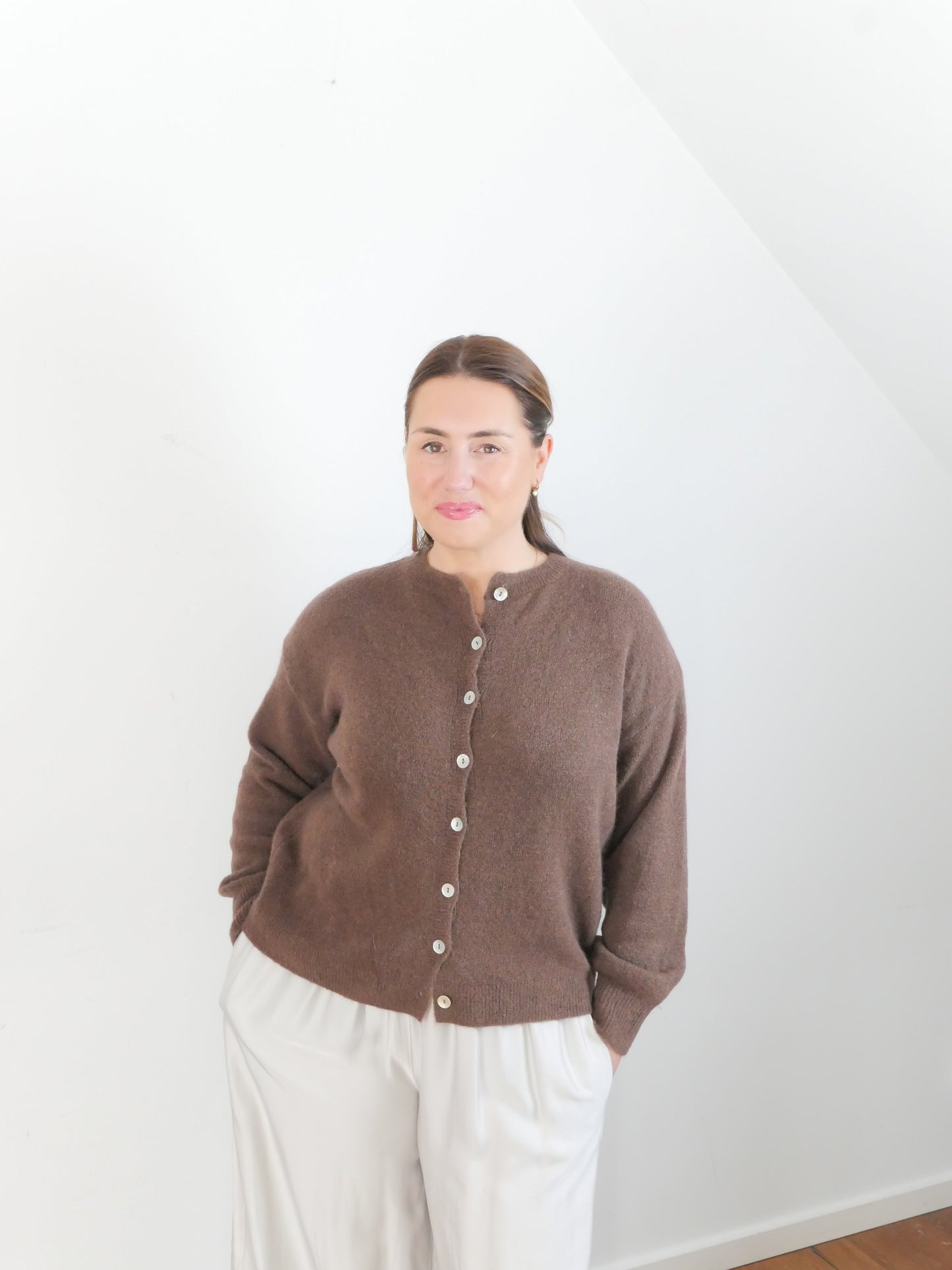 ELVA Alpaka Cardigan Schoko - Bylillysophie.com⎢Mode & Accessoires