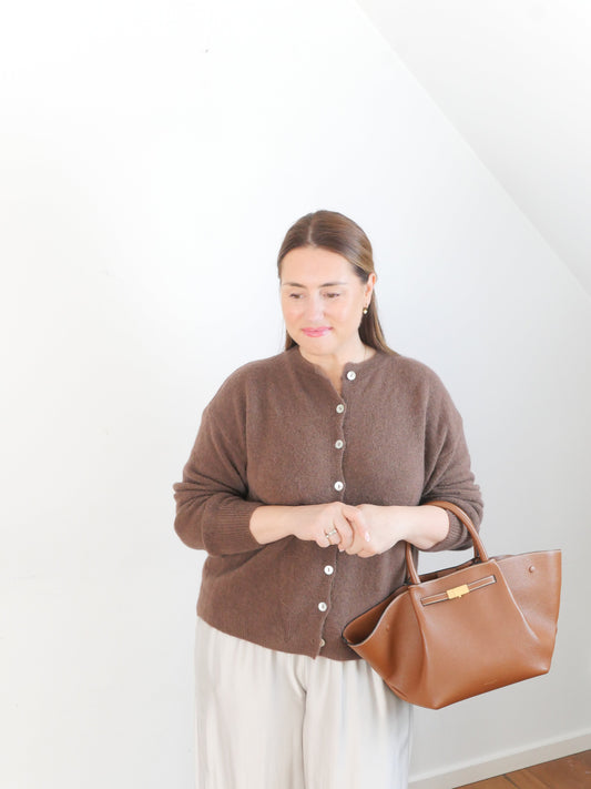 ELVA Alpaka Cardigan Schoko - Bylillysophie.com⎢Mode & Accessoires