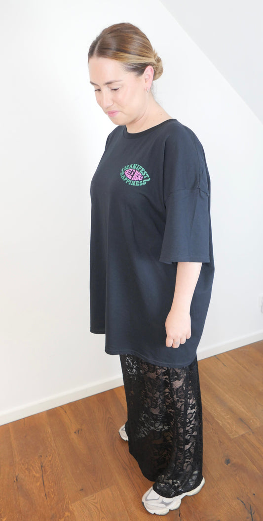 FESTIV Oversize T-Shirt Schwarz - Bylillysophie.com⎢Mode & Accessoires