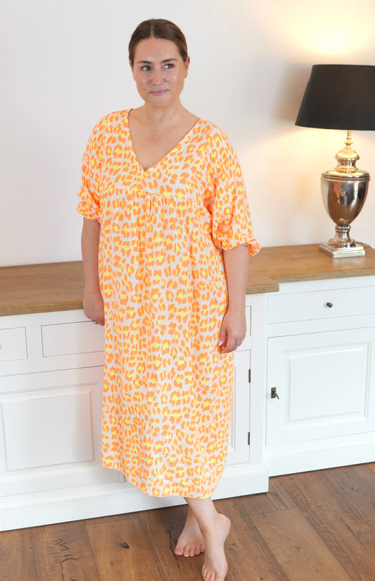 GLOW Musselin Kleid Orange - Bylillysophie.com⎢Mode & Accessoires