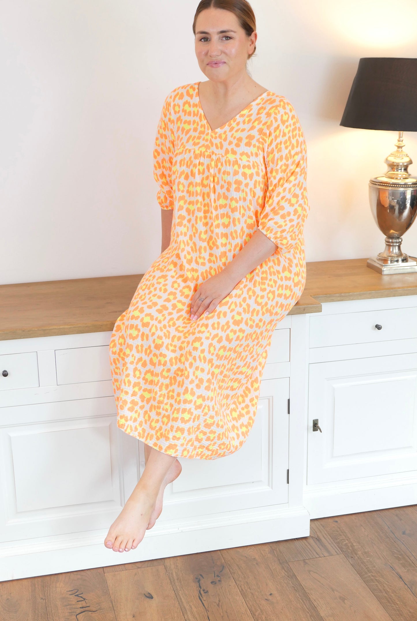 GLOW Musselin Kleid Orange - Bylillysophie.com⎢Mode & Accessoires