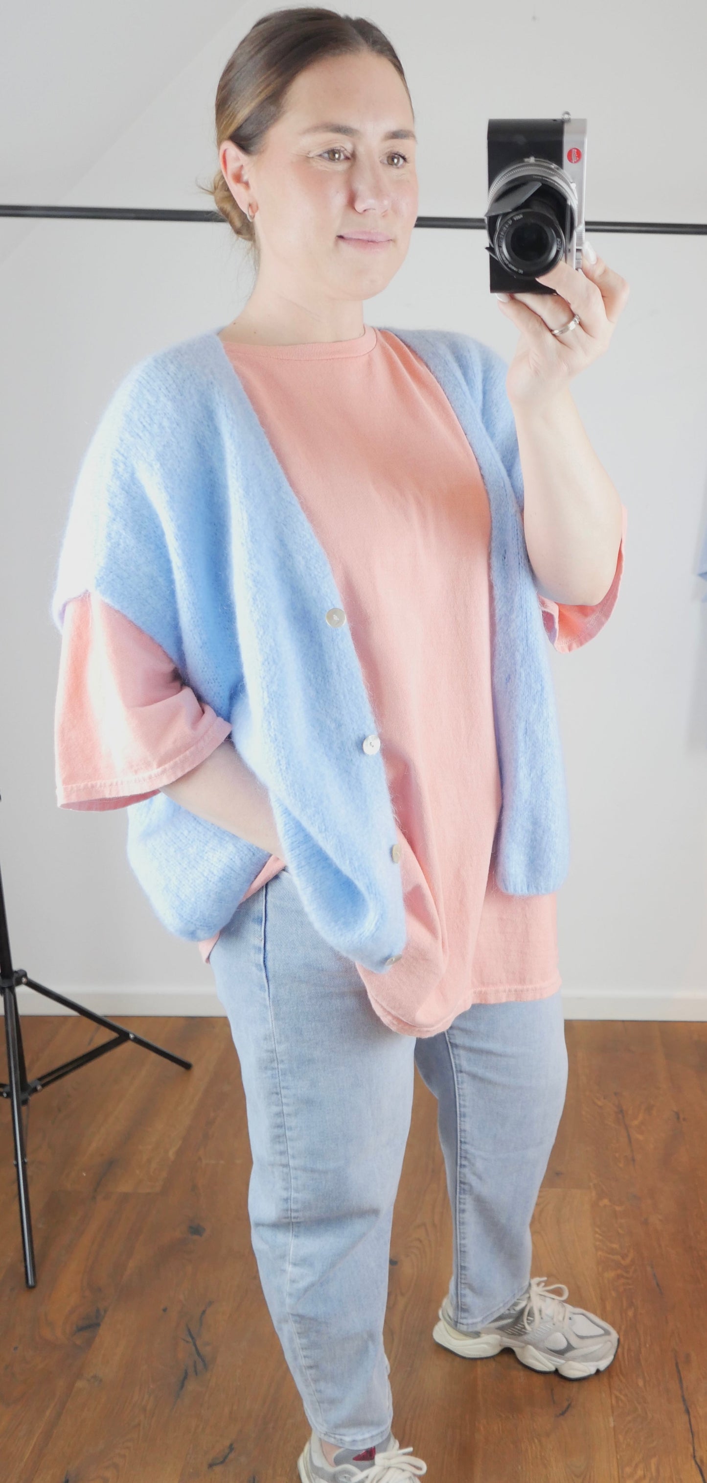 HAPPY Oversize T-Shirt Peach - Bylillysophie