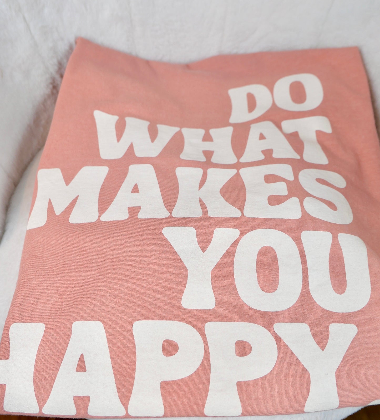 HAPPY Oversize T-Shirt Peach - Bylillysophie