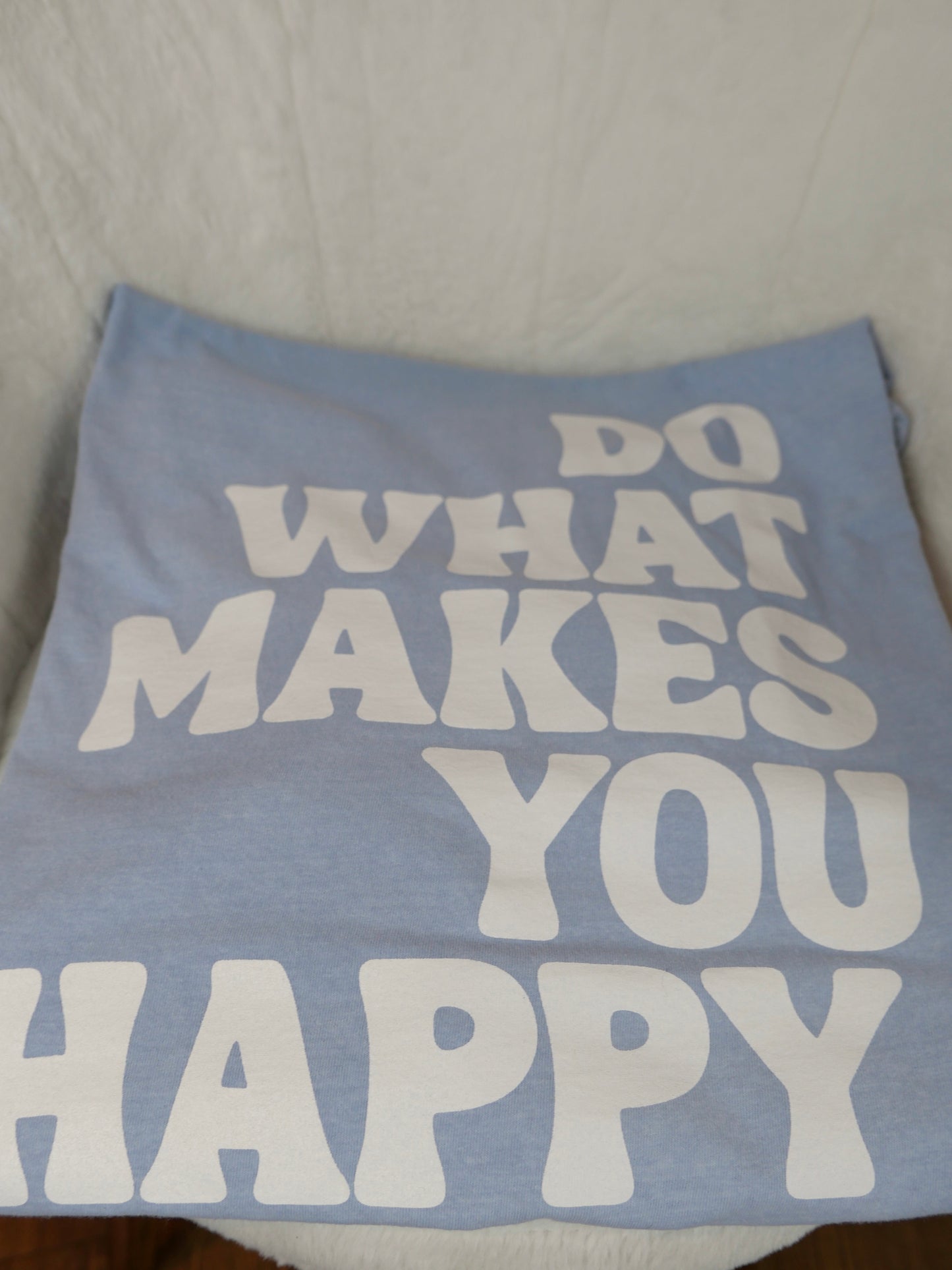 HAPPY Oversize T-Shirts Hellblau - Bylillysophie