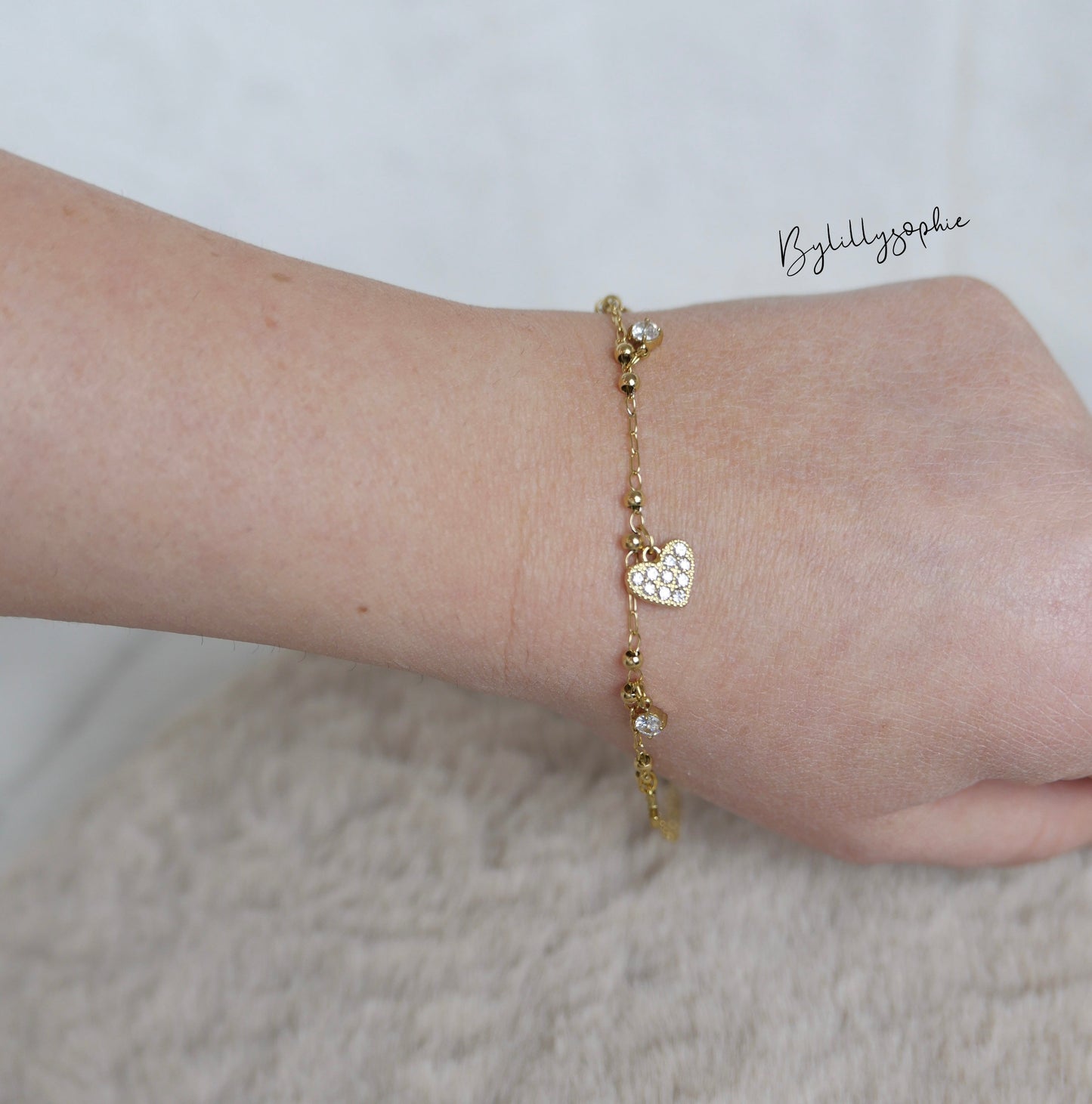 HERZCHEN Armband vergoldet - Bylillysophie