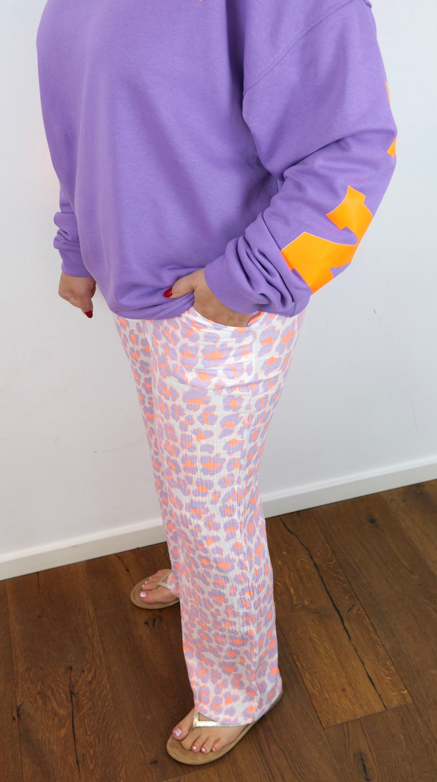 LEOCLEO Musselin Hose Orange/Lila - Bylillysophie.com⎢Mode & Accessoires