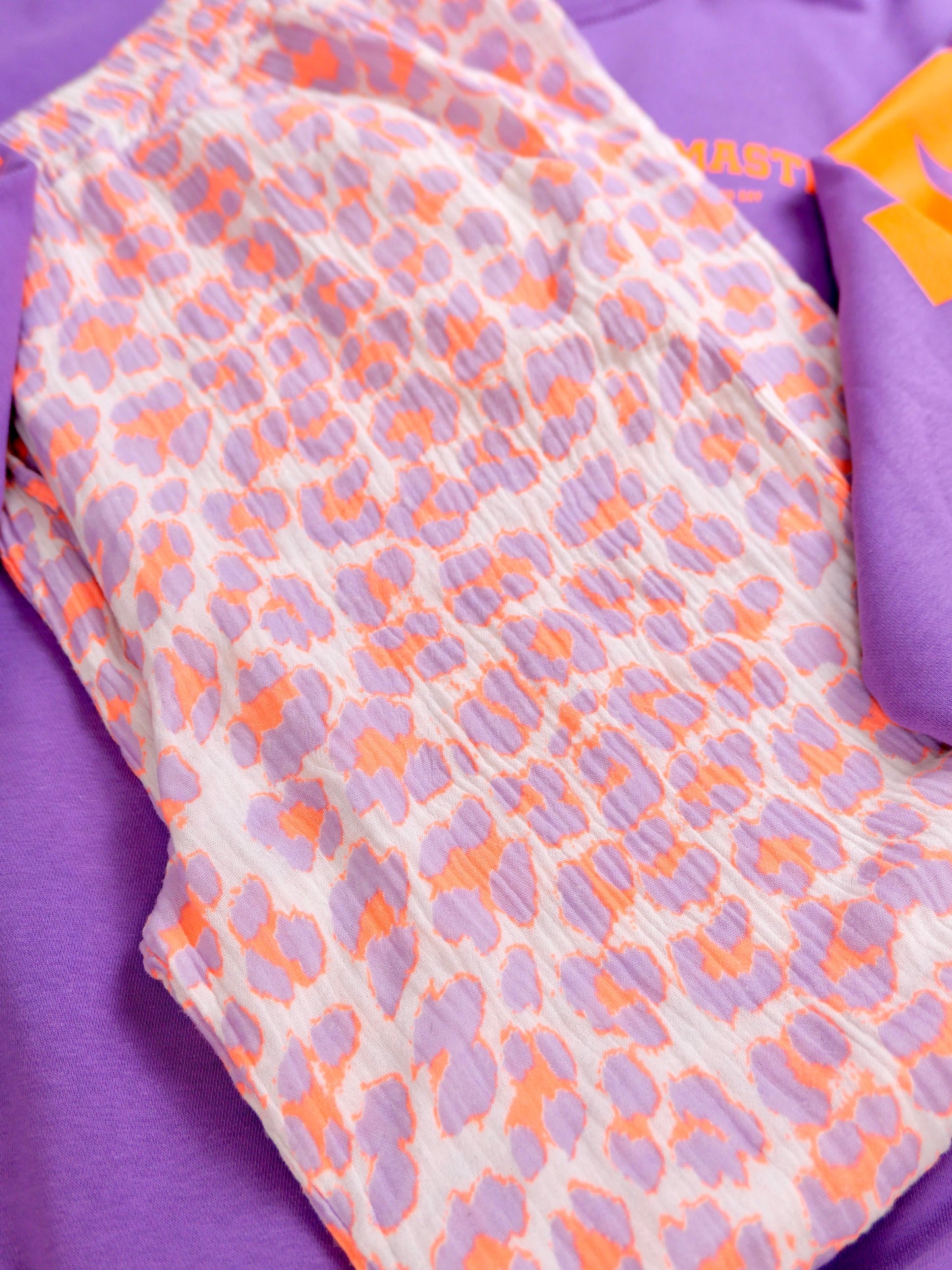 LEOCLEO Musselin Hose Orange/Lila - Bylillysophie.com⎢Mode & Accessoires