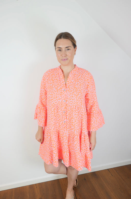 LEOLOVE Musselin Kleid Coral - Bylillysophie.com⎢Mode & Accessoires