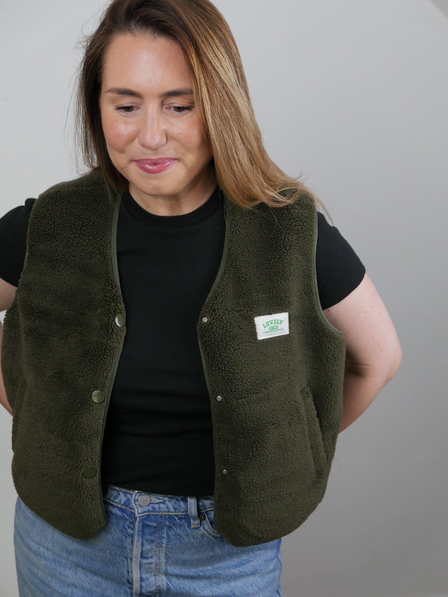 LOVELY Teddy Weste Khaki - Bylillysophie.com⎢Mode & Accessoires