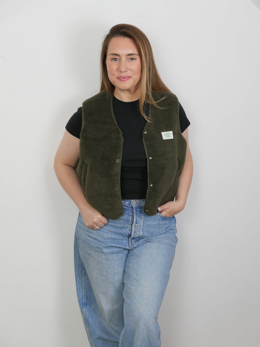 LOVELY Teddy Weste Khaki - Bylillysophie.com⎢Mode & Accessoires