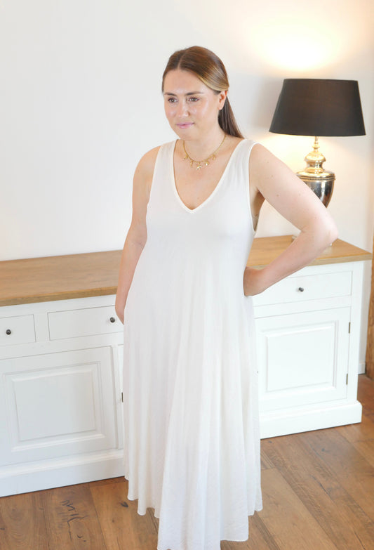 Luna Maxikleid Weiss - Bylillysophie.com⎢Mode & Accessoires