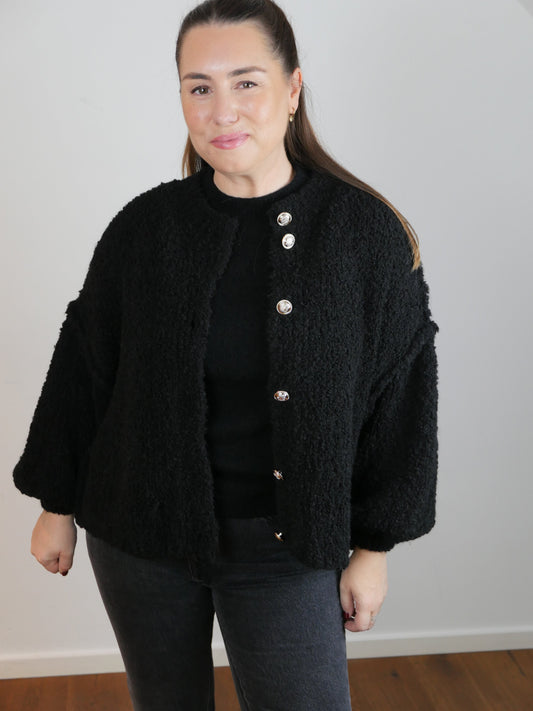 MAISON BOUCLÈ Cardigan Schwarz - Bylillysophie.com⎢Mode & Accessoires