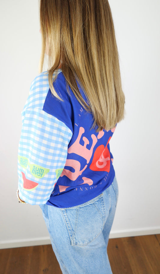 PALM Bluse Blau - Bylillysophie