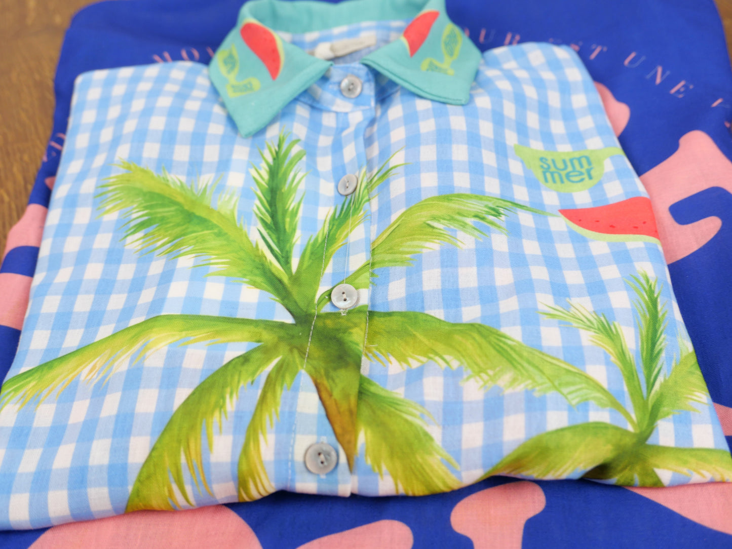 PALM Bluse Blau - Bylillysophie