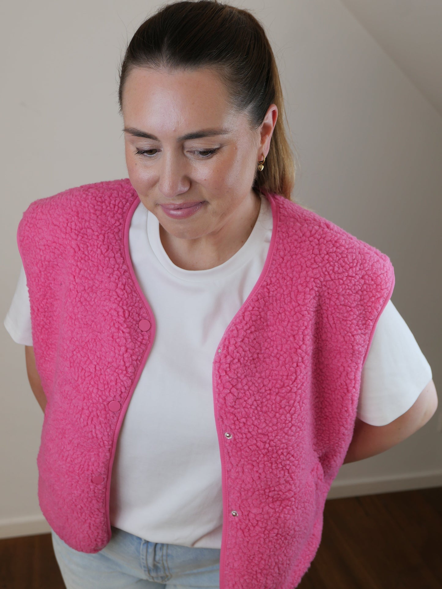 SNUGGLE Teddy Weste Pink - Bylillysophie.com⎢Mode & Accessoires