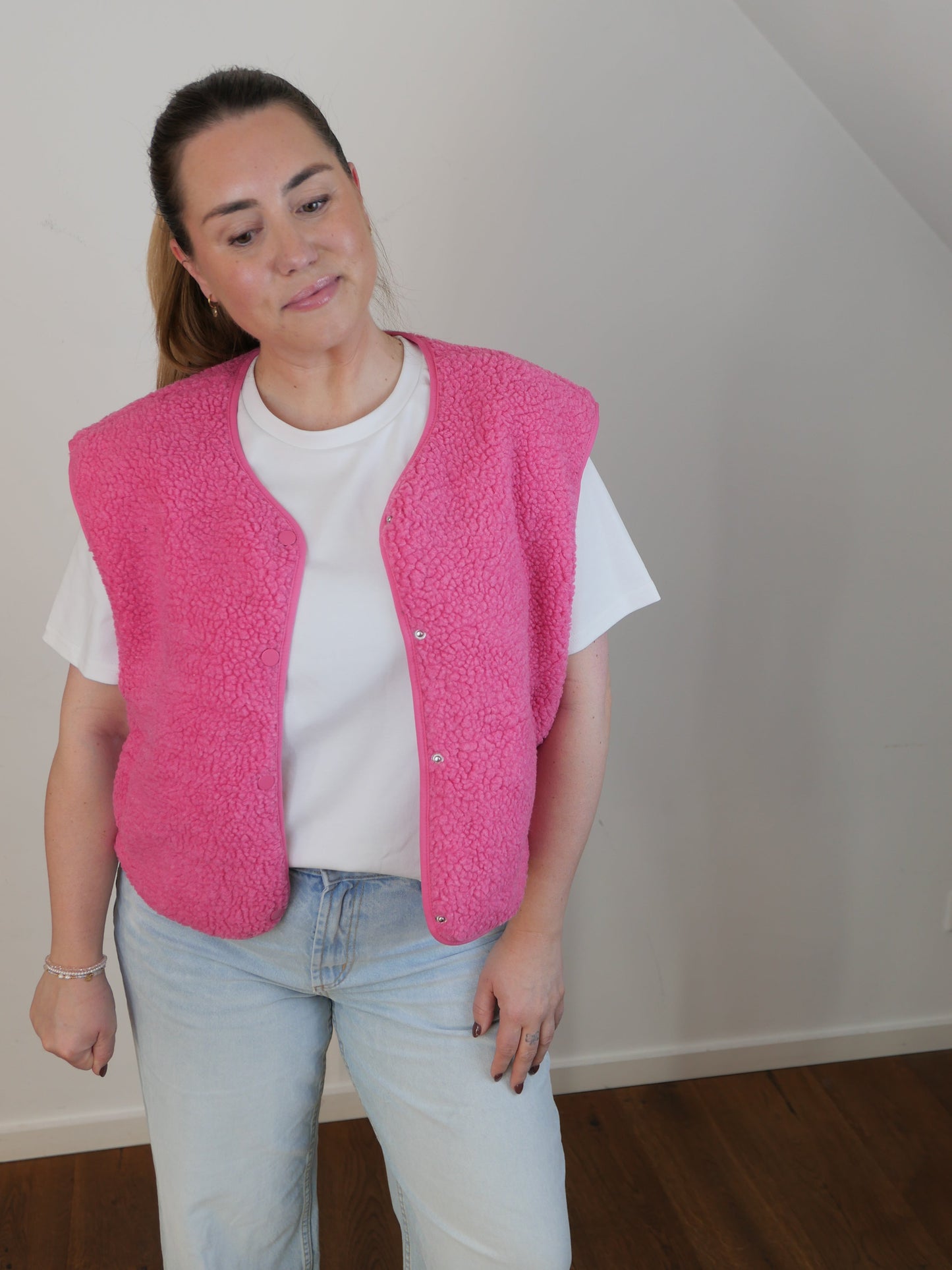 SNUGGLE Teddy Weste Pink - Bylillysophie.com⎢Mode & Accessoires