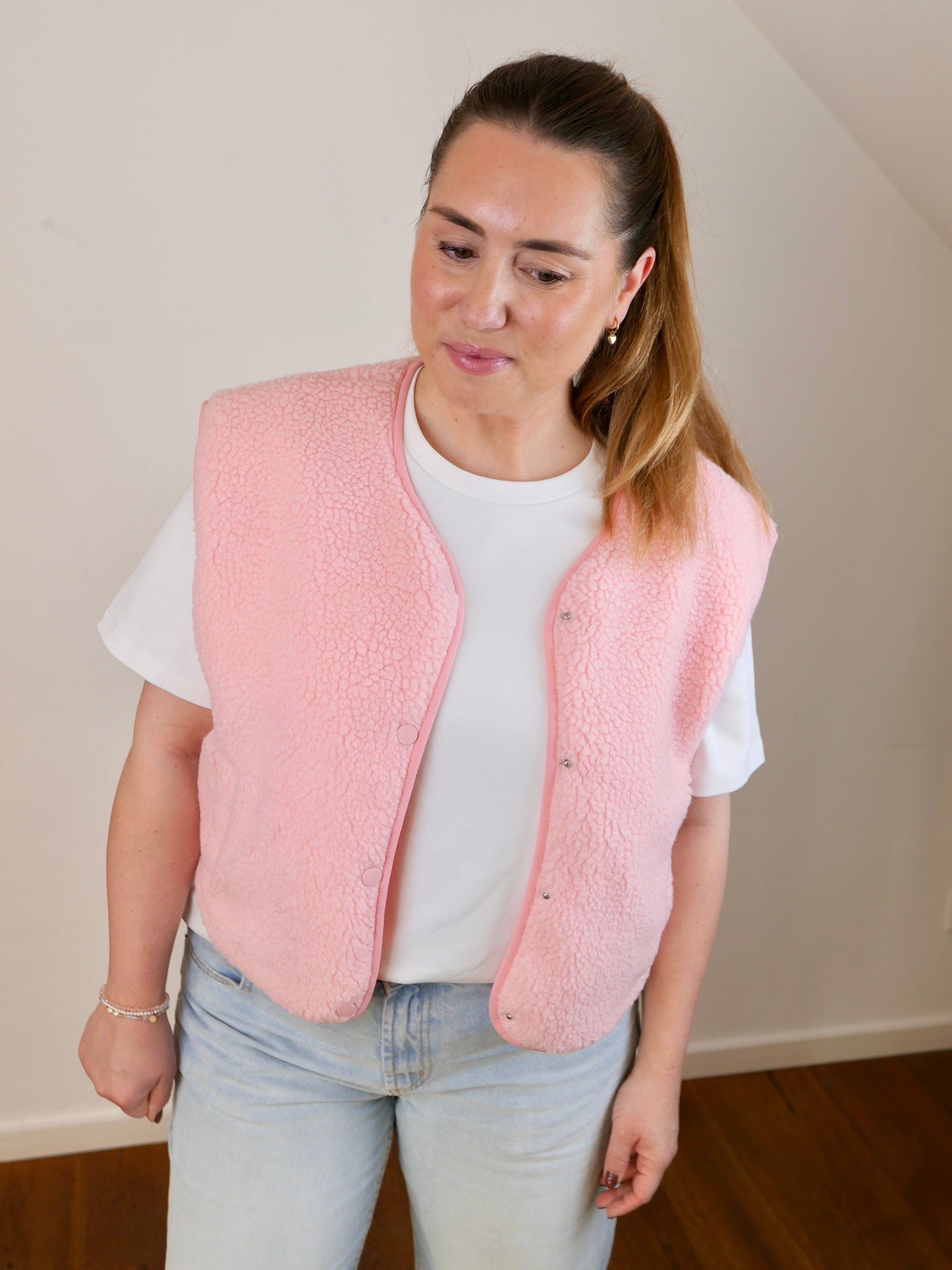 SNUGGLE Teddy Weste Rosa - Bylillysophie.com⎢Mode & Accessoires