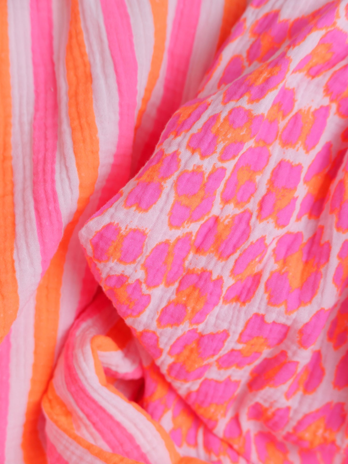 SOPHIE Streifen Kleid Neon Pink/ Neon Orange - Bylillysophie