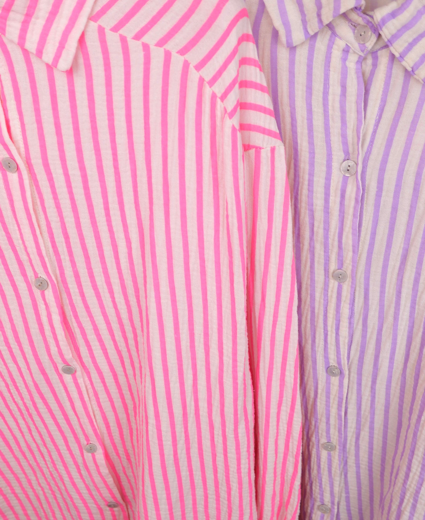 SUMMER STRIPE Musselin Bluse Flieder - Bylillysophie