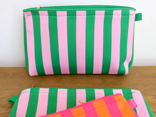 Sunset Stripes Clutch Grün/Rosa - Bylillysophie.com⎢Mode & Accessoires