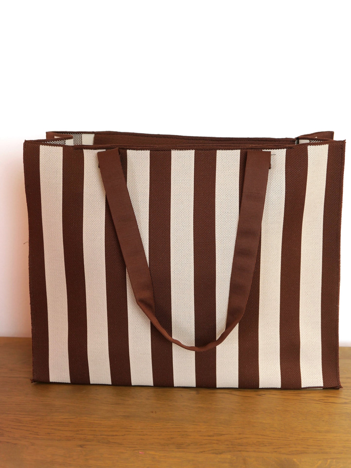 Sunset Stripes Shopper Braun/Creme - Bylillysophie.com⎢Mode & Accessoires