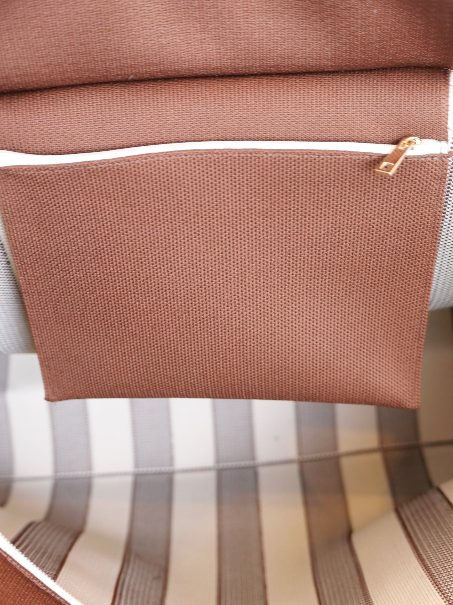 Sunset Stripes Shopper Braun/Creme - Bylillysophie.com⎢Mode & Accessoires