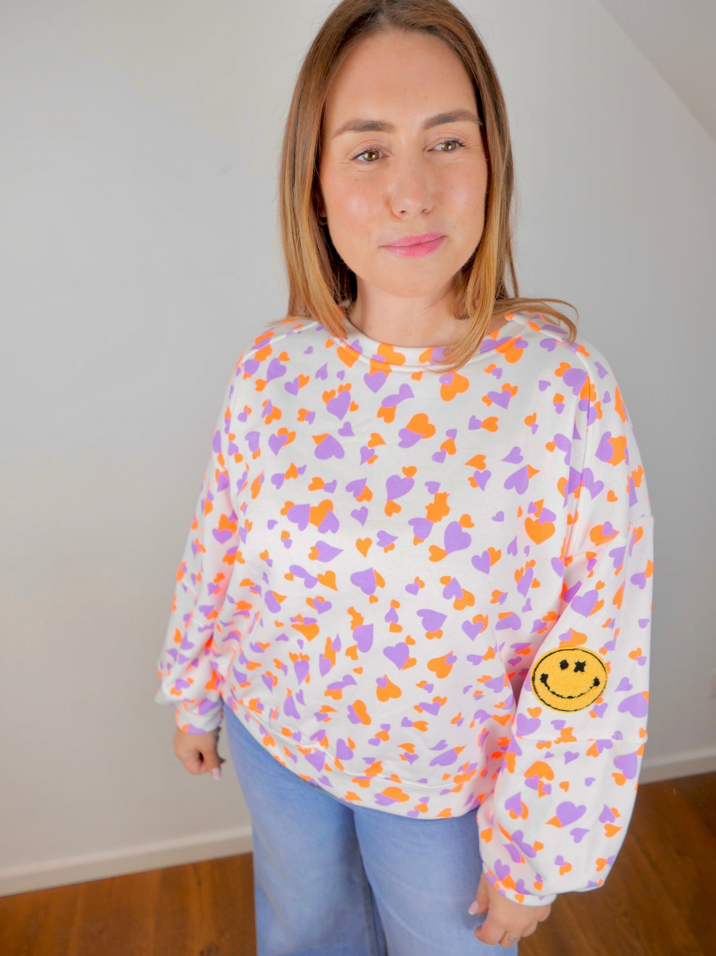 THE HAPPY SWEATER Lila/Orange - Bylillysophie