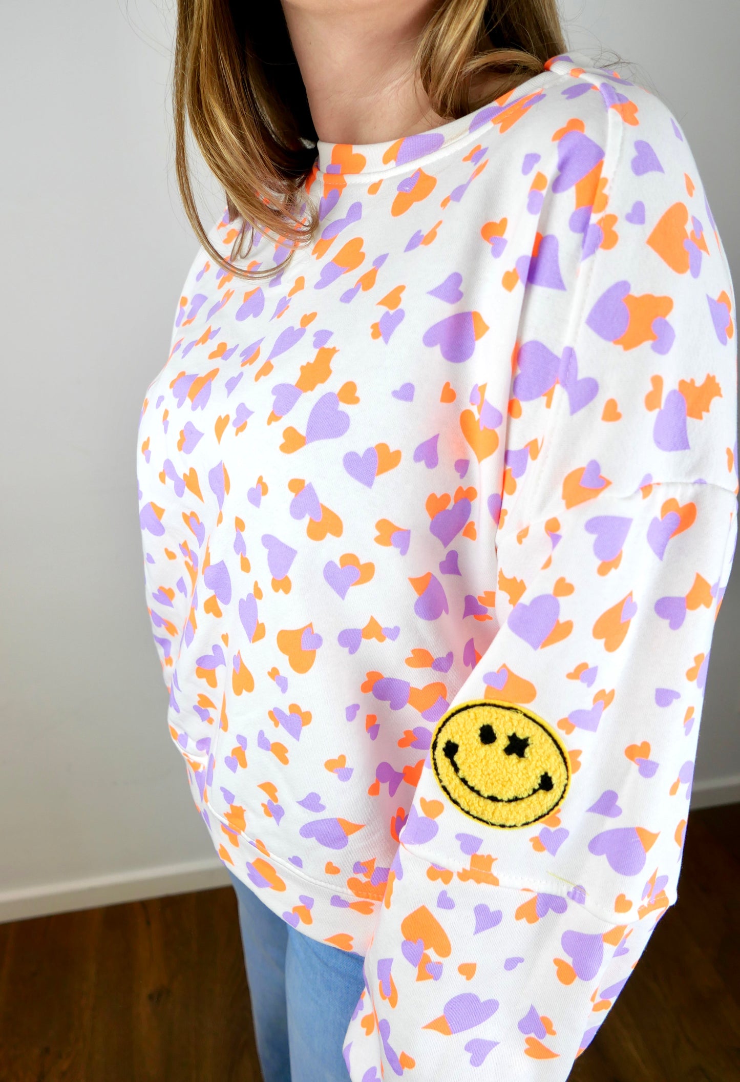 THE HAPPY SWEATER Lila/Orange - Bylillysophie