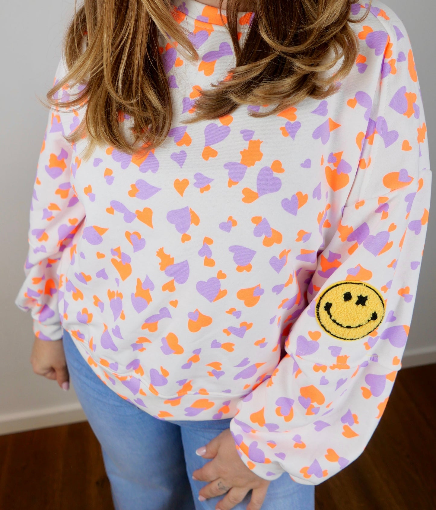 THE HAPPY SWEATER Lila/Orange - Bylillysophie