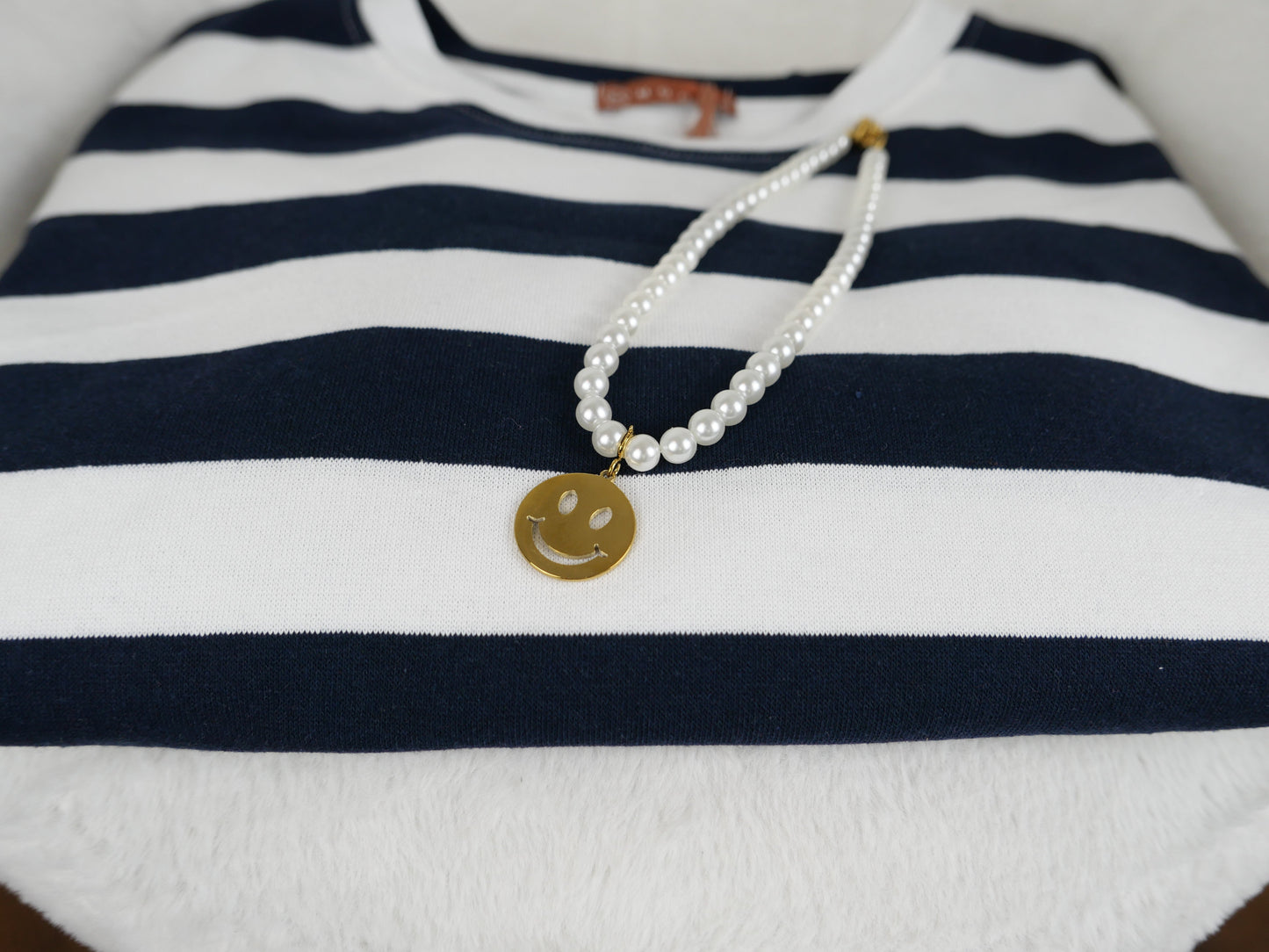 WIDE STRIPES T-Shirt Blau/Weiss - Bylillysophie