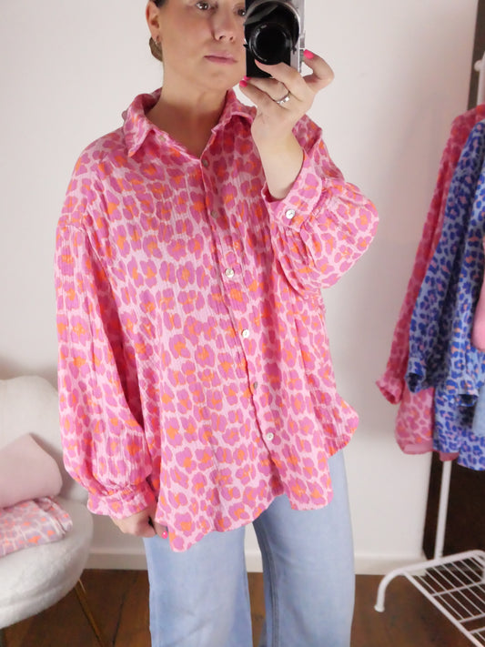 MUSSELIN Bluse Leo Pink