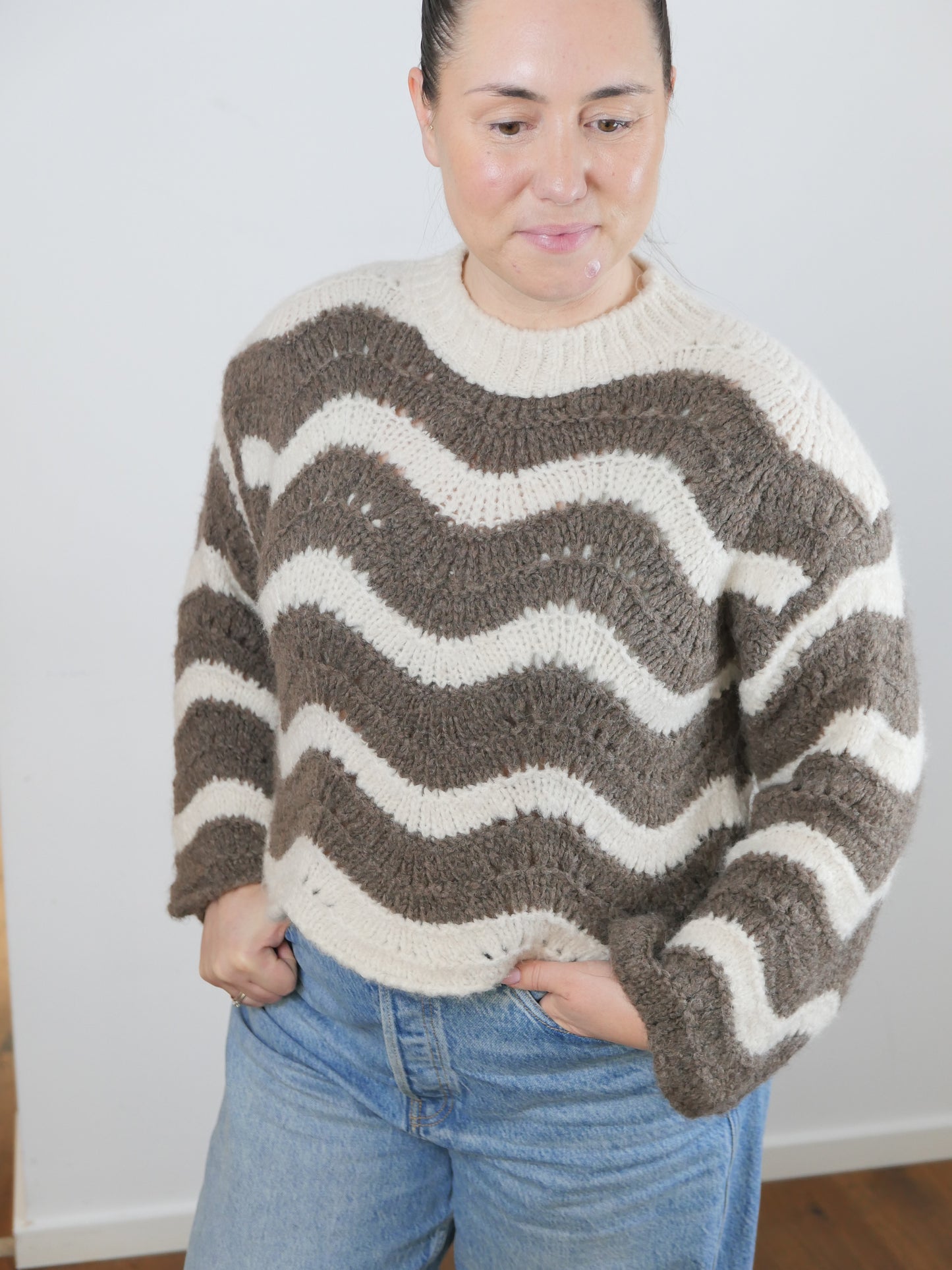 WAVES Pullover Schoko