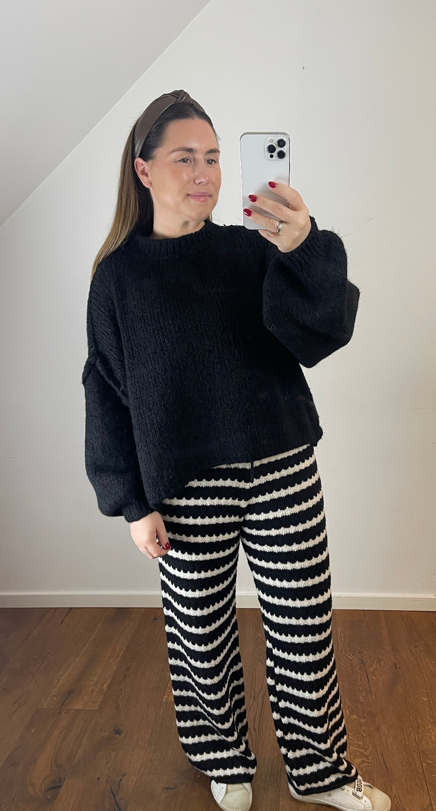 LINEA Strickhose gestreift