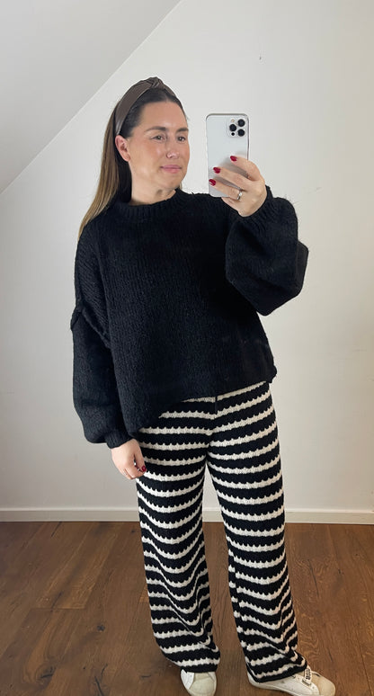 LINEA Strickhose gestreift