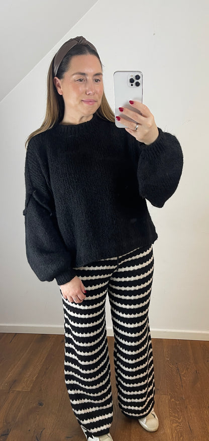 LINEA Strickhose gestreift