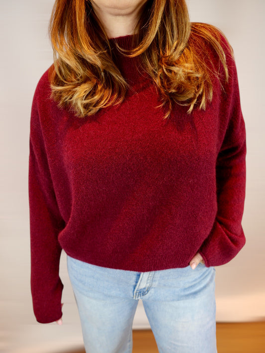 ALPAKA Pullover Bordeaux