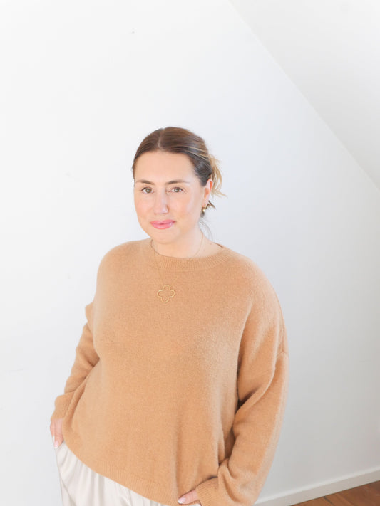 ALBA Alpaka Pullover Camel - Bylillysophie.com⎢Mode & Accessoires