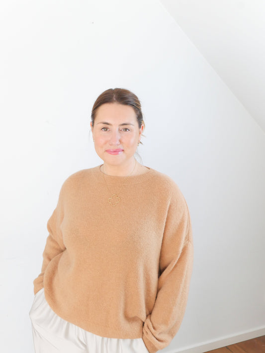 ALBA Alpaka Pullover Camel - Bylillysophie.com⎢Mode & Accessoires