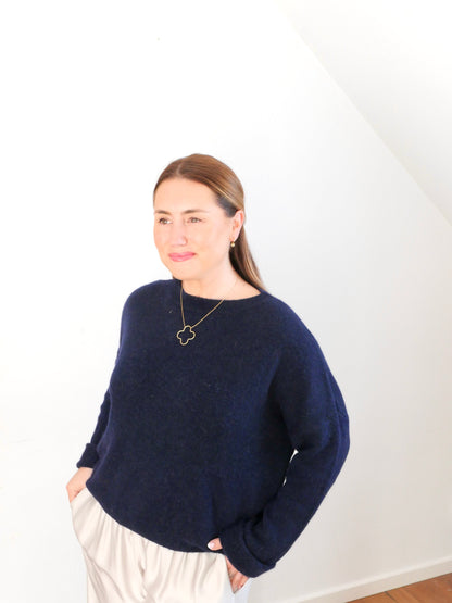 ALBA Alpaka Pullover Navi - Bylillysophie.com⎢Mode & Accessoires