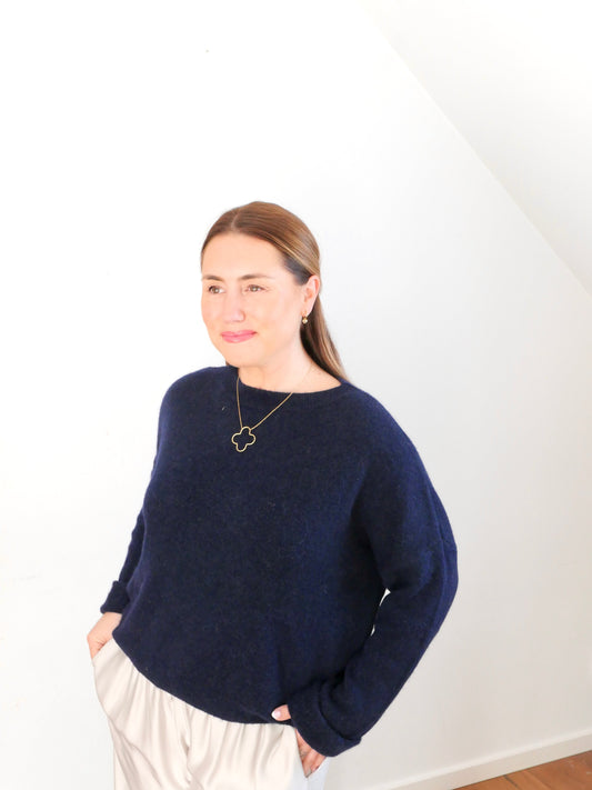 ALBA Alpaka Pullover Navi - Bylillysophie.com⎢Mode & Accessoires